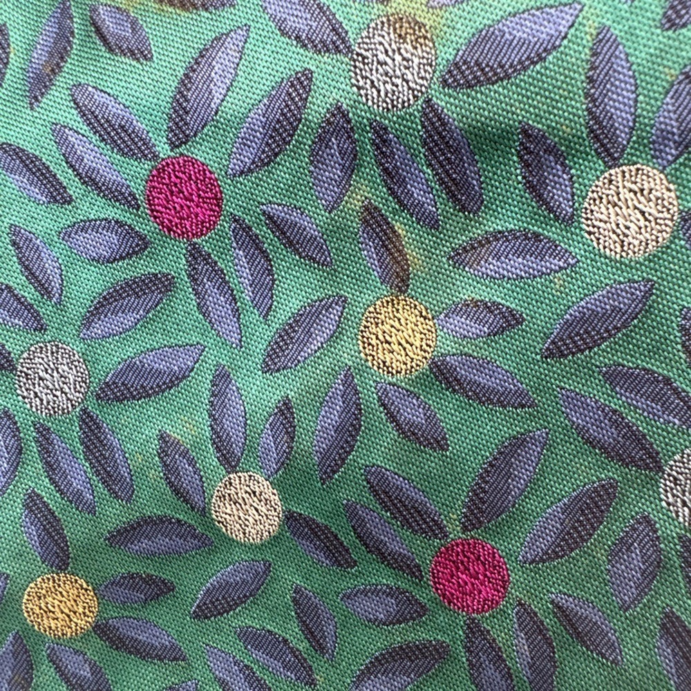Christian Dior Tie Green Blue Silk Floral Made in USA Fabric Woven 3.25 Wide‎ - Picture 2 of 5